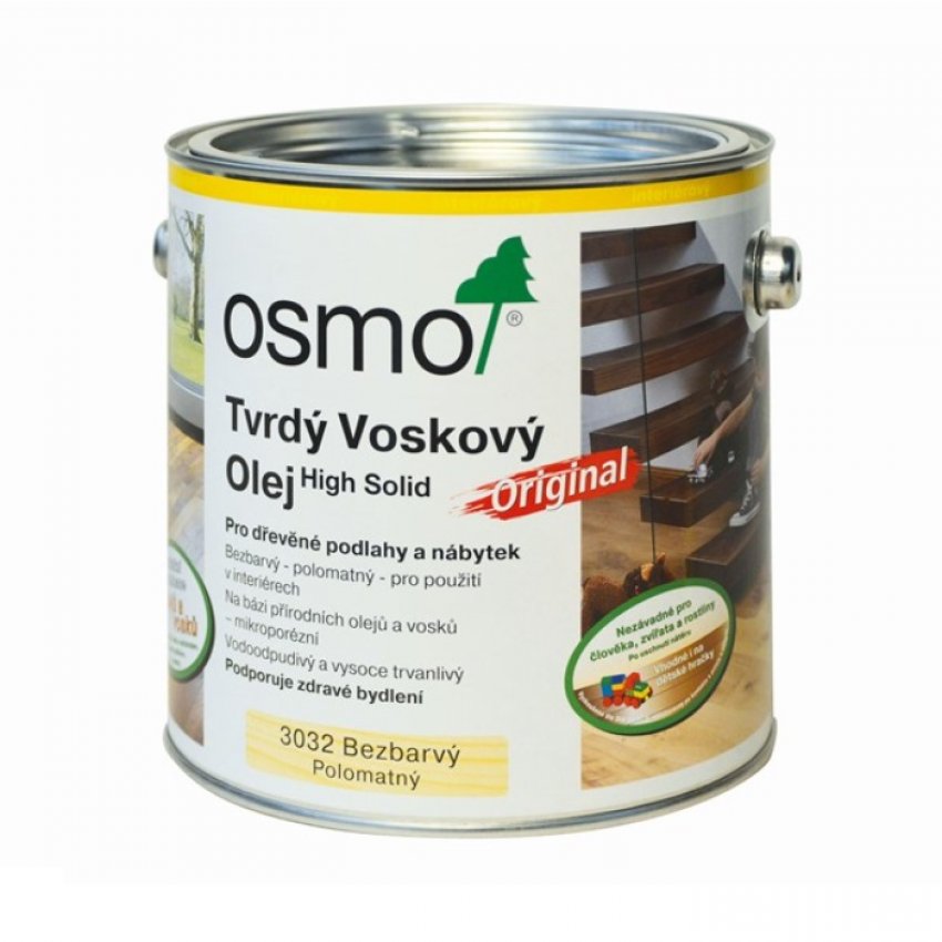 OSMO Tvrdý vosk.olej 3062 /3l/ MAT