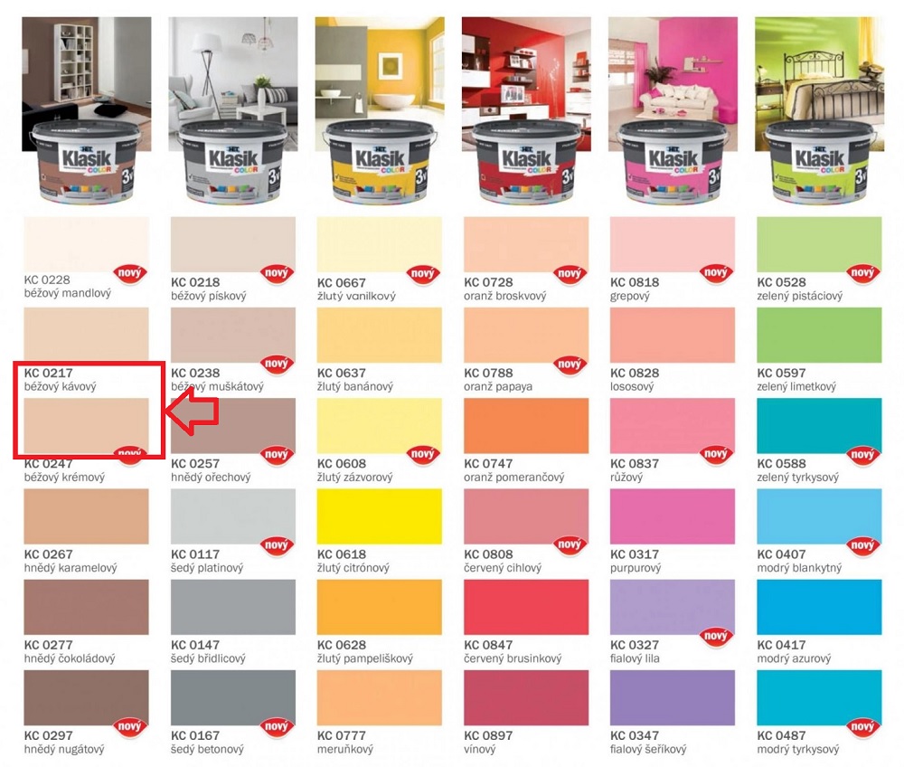 HET Klasik Color vzorník barev